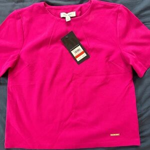 Nine West Pink Short Sleeve Blouse
